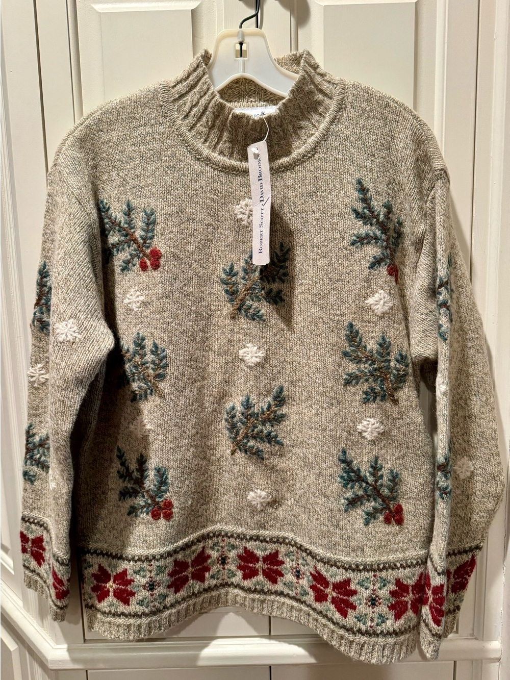 Women’s Robert Scott David Brooks 100% Wool Pullover Sweater- Size S - NWT